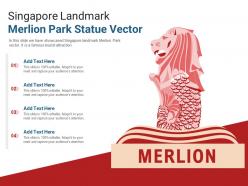Singapore landmark merlion park statue vector powerpoint presentation ppt template