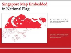 Singapore map embedded in national flag
