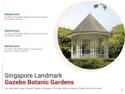 Singapore maps flags landmarks monuments and skyline deck powerpoint template