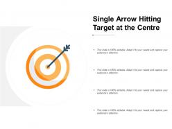 Single arrow hitting target at the centre