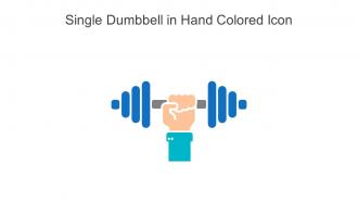 Single Dumbbell In Hand Colored Icon In Powerpoint Pptx Png And Editable Eps Format
