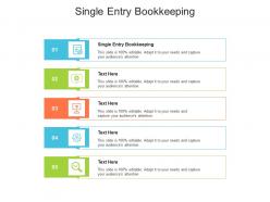 Single entry bookkeeping ppt powerpoint presentation infographics grid cpb