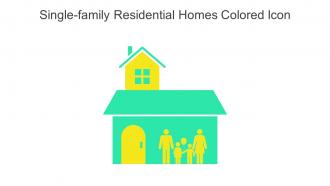 Single Family Residential Homes Colored Icon In Powerpoint Pptx Png And Editable Eps Format