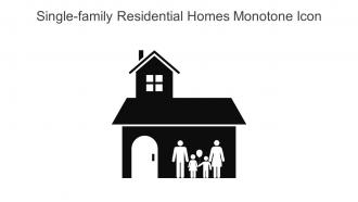 Single Family Residential Homes Monotone Icon In Powerpoint Pptx Png And Editable Eps Format