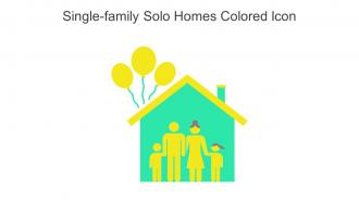 Single Family Solo Homes Colored Icon In Powerpoint Pptx Png And Editable Eps Format