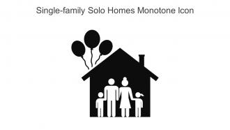 Single Family Solo Homes Monotone Icon In Powerpoint Pptx Png And Editable Eps Format