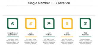Single Member LLC Taxation Ppt Powerpoint Presentation Pictures Samples Cpb