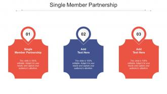 Single Member Partnership Ppt Powerpoint Presentation Gallery Professional Cpb