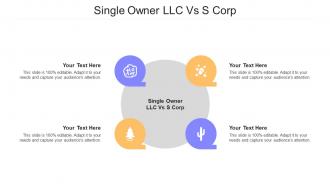Single Owner LLC Vs S Corp Ppt Powerpoint Presentation Model Mockup Cpb
