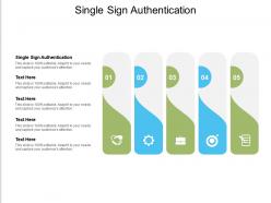 Single sign authentication ppt powerpoint presentation ideas microsoft cpb