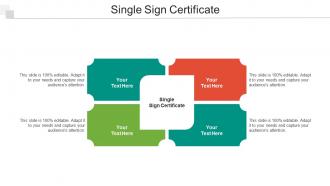 Single Sign Certificate Ppt Powerpoint Presentation Pictures Shapes Cpb