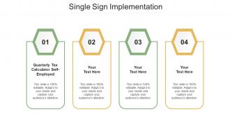 Single Sign Implementation Ppt Powerpoint Presentation Ideas Slide Portrait Cpb