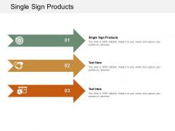 Single sign products ppt powerpoint presentation model inspiration cpb
