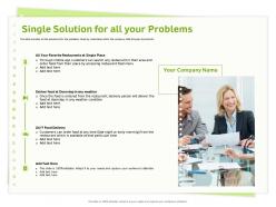 Single solution for all your problems delivery person ppt powerpoint presentation ideas files