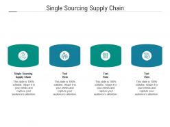 Single sourcing supply chain ppt powerpoint presentation layouts templates cpb