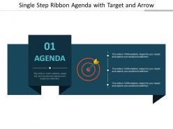 Single step ribbon agenda with target and arrow