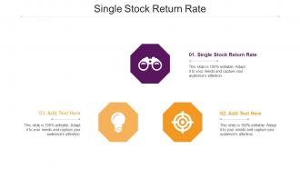 Single Stock Return Rate Ppt Powerpoint Presentation Summary Rules Cpb