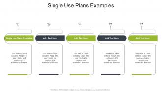 Single Use Plans Examples In Powerpoint And Google Slides Cpb