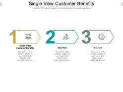 Single view customer benefits ppt powerpoint presentation infographic template model cpb