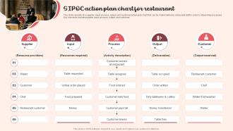 Sipoc Action Plan Chart For Restaurant