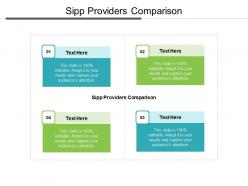 Sipp providers comparison ppt powerpoint presentation infographic template mockup cpb