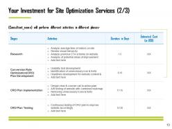 Site Optimization Service Proposal Powerpoint Presentation Slides