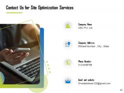Site Optimization Service Proposal Powerpoint Presentation Slides