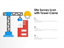 Site survey icon with tower carne