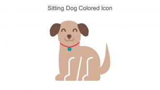 Sitting Dog Colored Icon In Powerpoint Pptx Png And Editable Eps Format