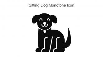Sitting Dog Monotone Icon In Powerpoint Pptx Png And Editable Eps Format