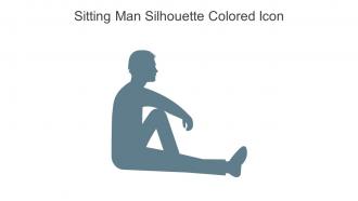 Sitting Man Silhouette Colored Icon In Powerpoint Pptx Png And Editable Eps Format