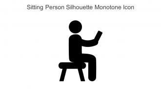 Sitting Person Silhouette Monotone Icon In Powerpoint Pptx Png And Editable Eps Format