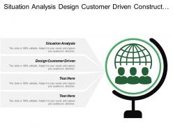 Situation analysis design customer driven construct marketing program