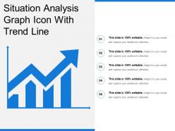 Situation Analysis Graph Icon With Trend Line