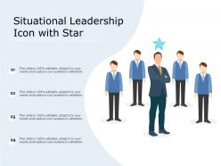 Situational leadership icon with star