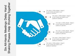 Six all hands meetings delay hand shaking phases help working together