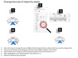 Six arrows for business process indication powerpoint template slide