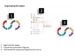 Six arrows for continuous process powerpoint templates