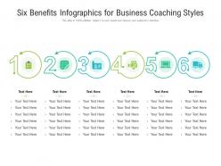 Six benefits for business coaching styles infographic template