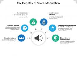 Six benefits of voice modulation