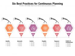 Six Best Practices For Continuous Planning
