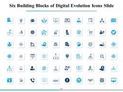 Six building blocks of digital evolution icons slide management process