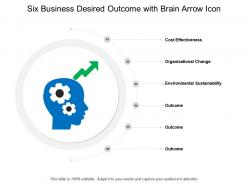 Six business desired outcome with brain arrow icon