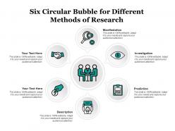 Six circular bubble for different methods of research