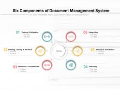 Six Components Of Document Management System