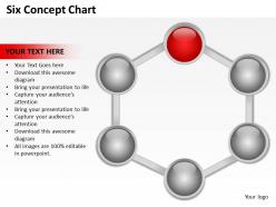 Six concept chart powerpoint diagrams presentation slides graphics 0912