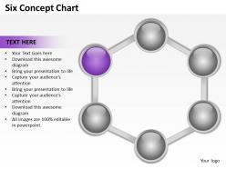 Six concept chart powerpoint diagrams presentation slides graphics 0912
