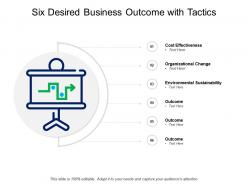 Six desired business outcome with tactics