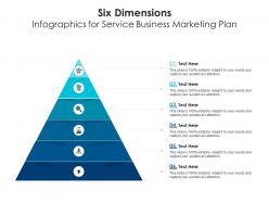 Six dimensions for service business marketing plan infographic template