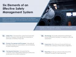 Six elements of an effective safety management system